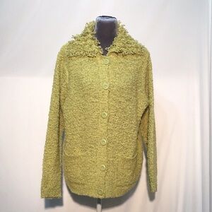 🌼Vintage🌼 Kikit shag collar cardigan size medium